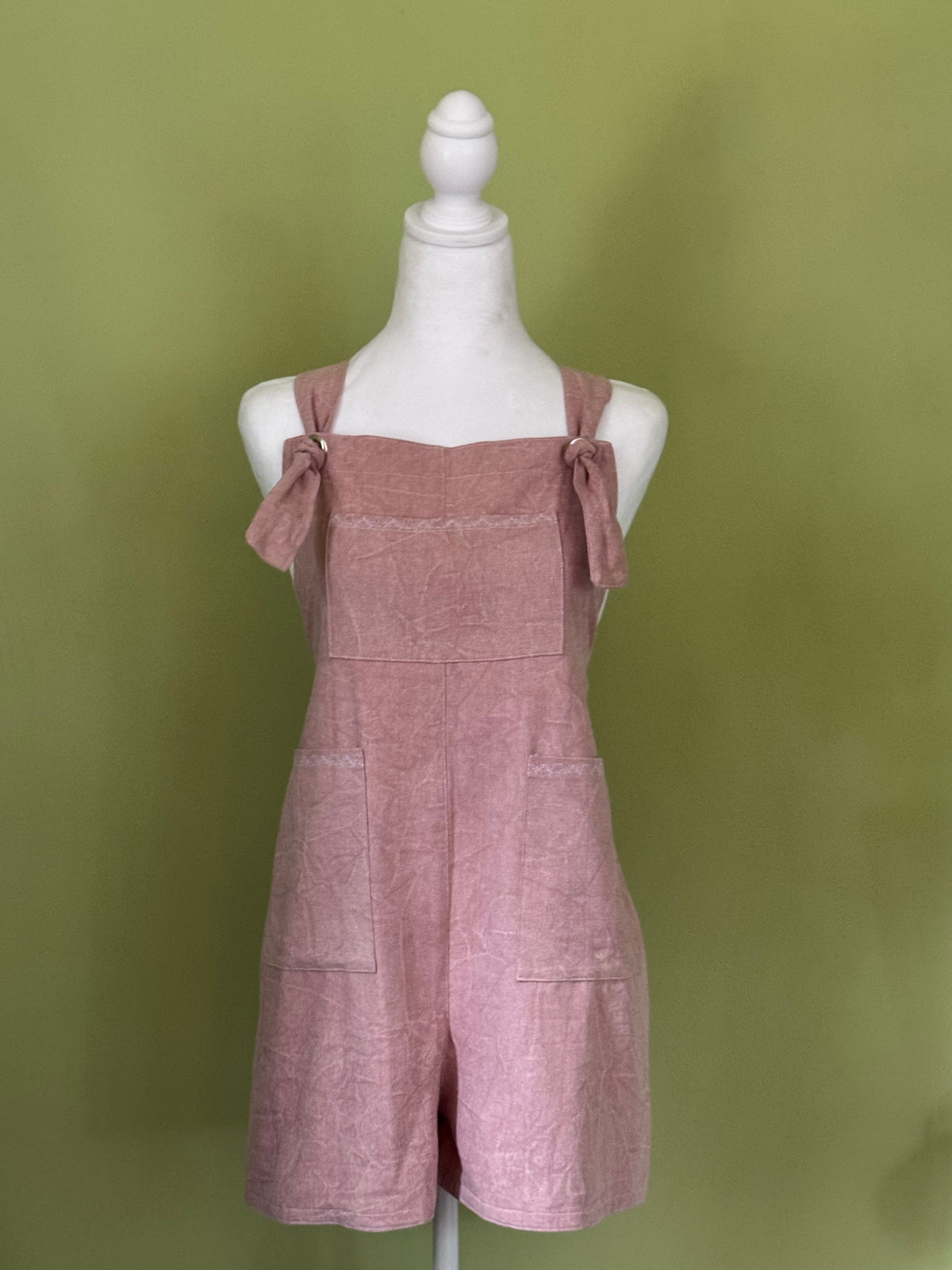Romper Overalls with Tie Straps
