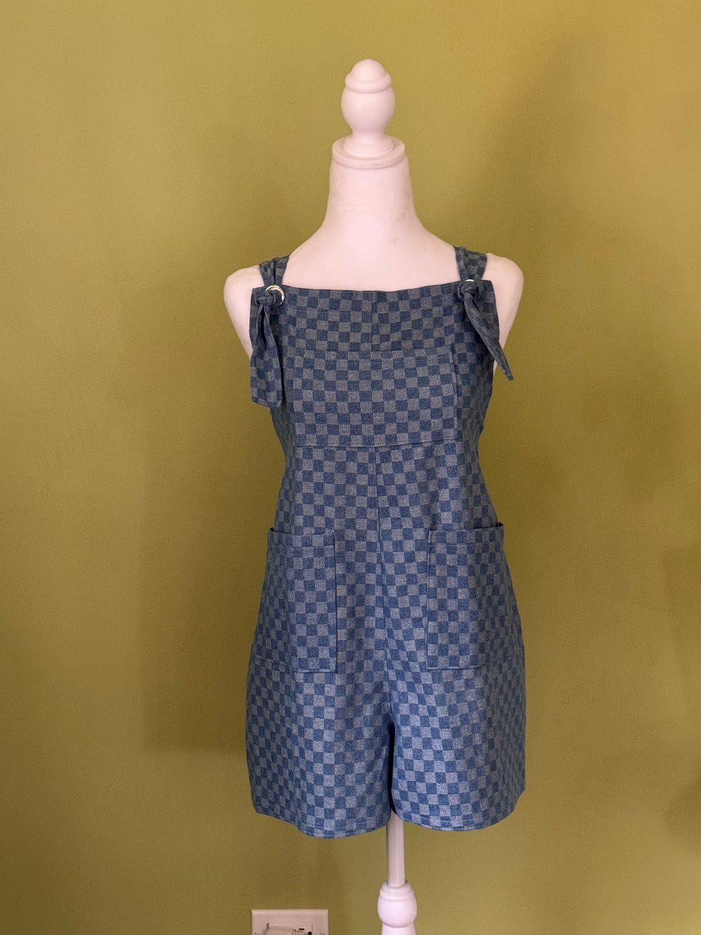 Romper Overalls with Tie Straps