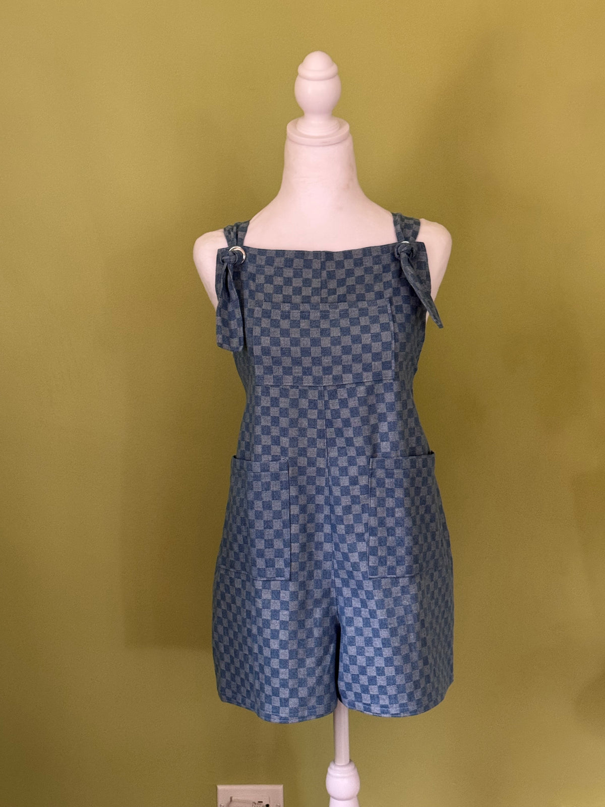 Romper Overalls with Tie Straps